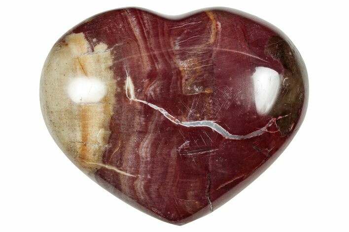 Polished Triassic Petrified Wood Heart - Madagascar #355578
